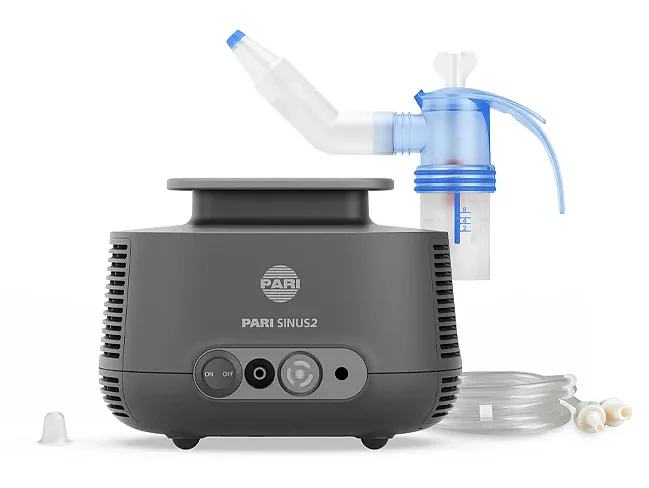 Produktbild PARI Sinus 2 auf weißem Grund mit Schriftzug DAK Gesundheit