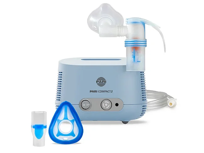 Produktbild Pari Compact 2 Junior auf weißem Grund mit Schriftzug DAK Gesundheit