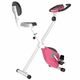 Fahrradtrainer mit Magnetwiderstand (Farbe: rosa/weiss)