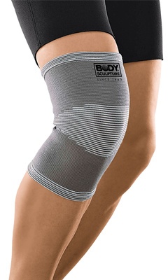Knie Bandage elastisch, grau (Größe: L/XL)