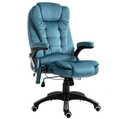 Bürostuhl mit Massage- und Wärmefunktion (Farbe: blau) 