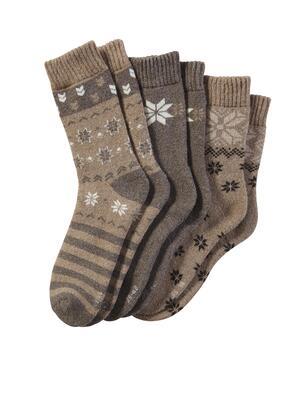Orbisana Socken mit Norwegermotiv, 3 Paar (Größe: 35-38)
