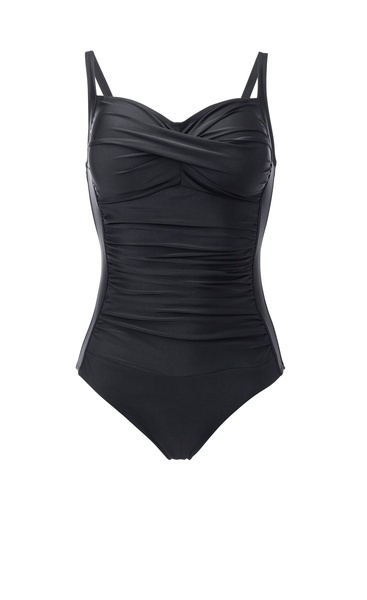 Belvia Slim Swim Badeanzug, schwarz Größe: L