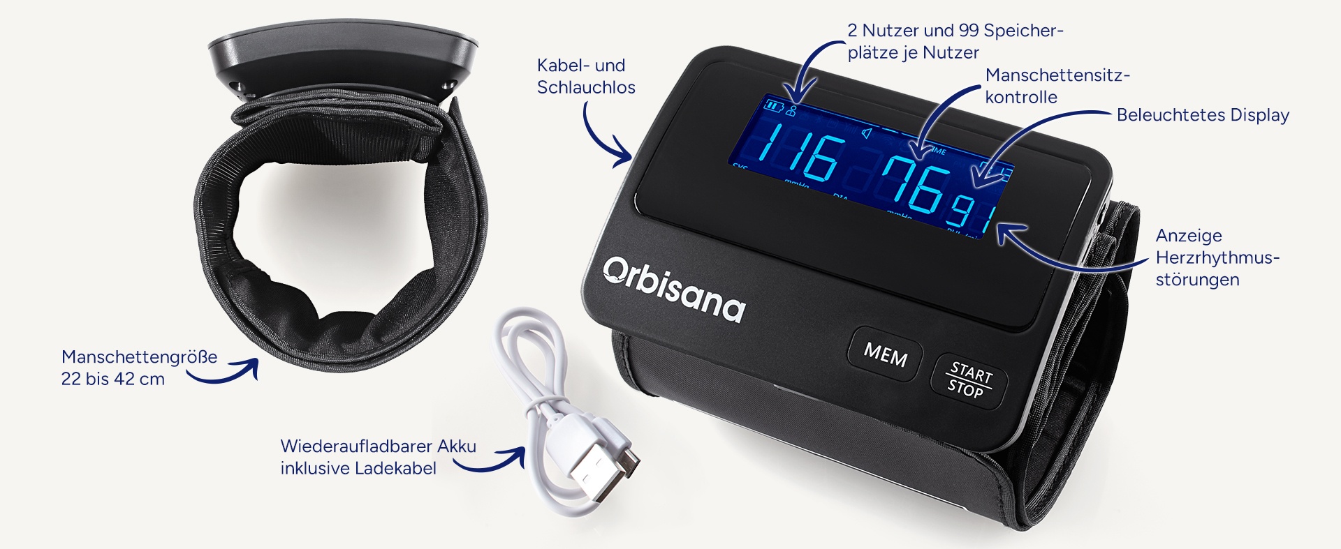 Orbisana BDO 350 Blutdruckmessgerät ONE im Überblick