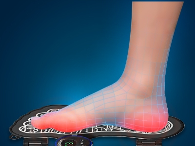 Stimulation der Muskulatur mit Orbisana EMS-Fußmassagematte