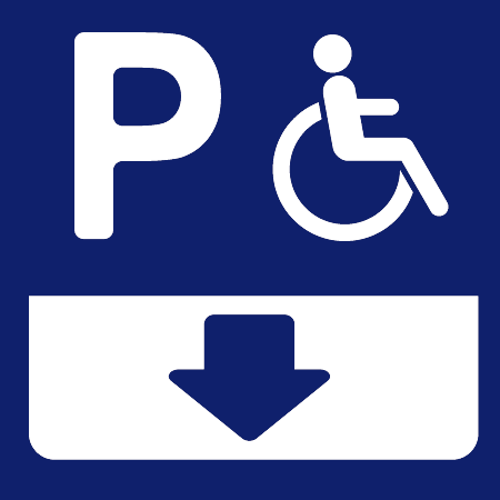 Rollstuhlgerechter Parkplatz