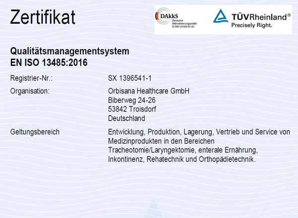 Zertifikat TÜV Rheinland